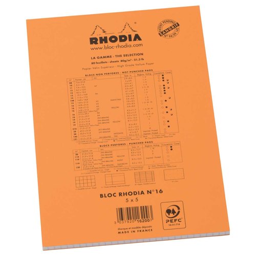 BLOC A5 INT 80F 80G 5*5 RHODIA                    