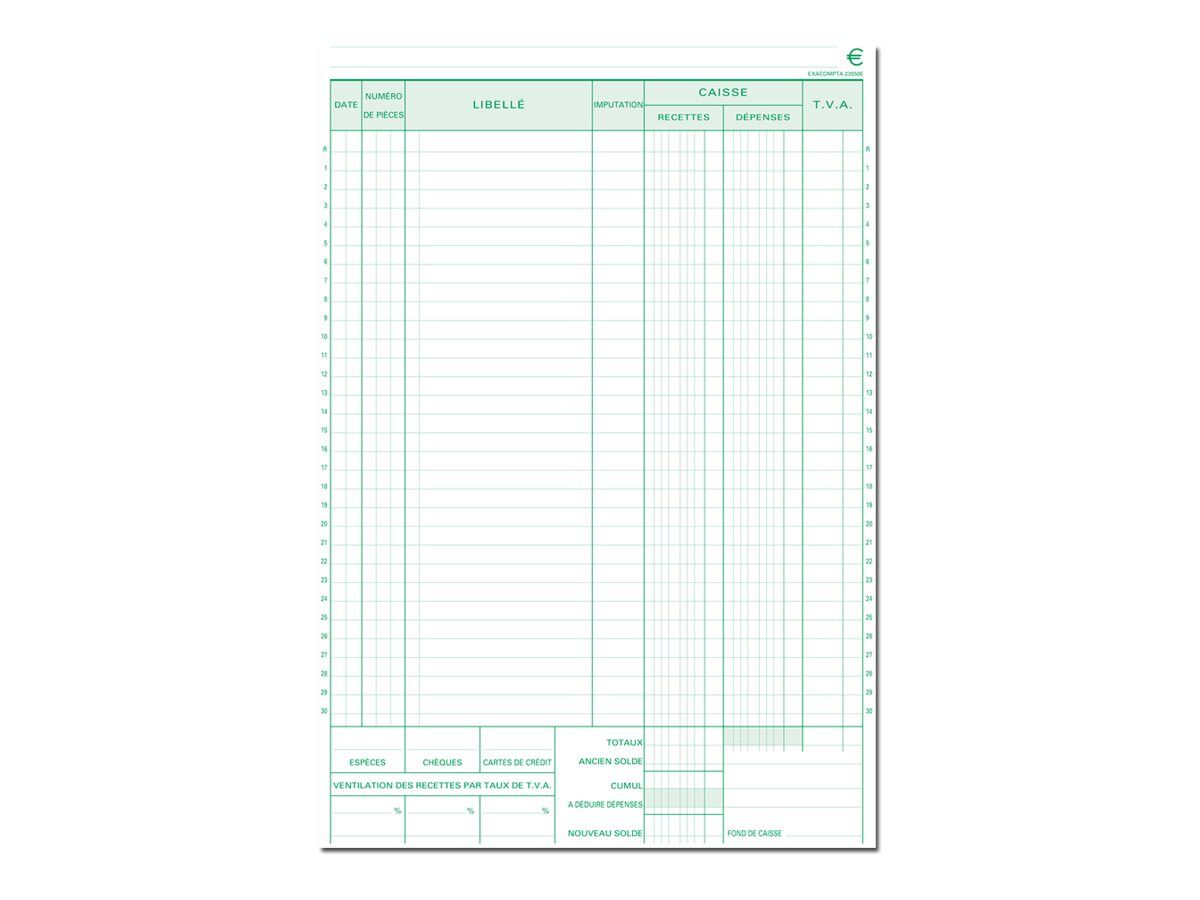 MANIFOLD JOURNAL CAISSE  ITAL 50 DUPLI            