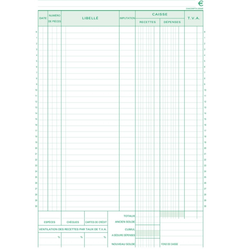 MANIFOLD JOURNAL DE CAISSE A4 50 DUPLI            