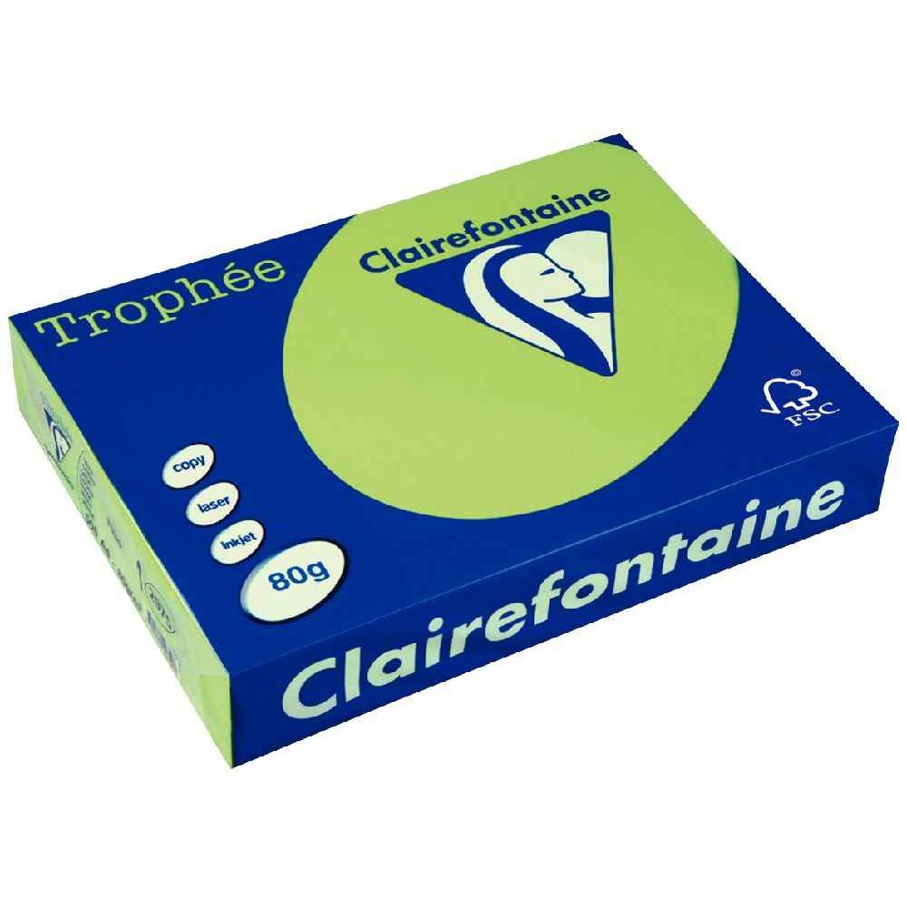 RAM A4 80G VERT FLUO TROPHEE CLAIREFONTA          