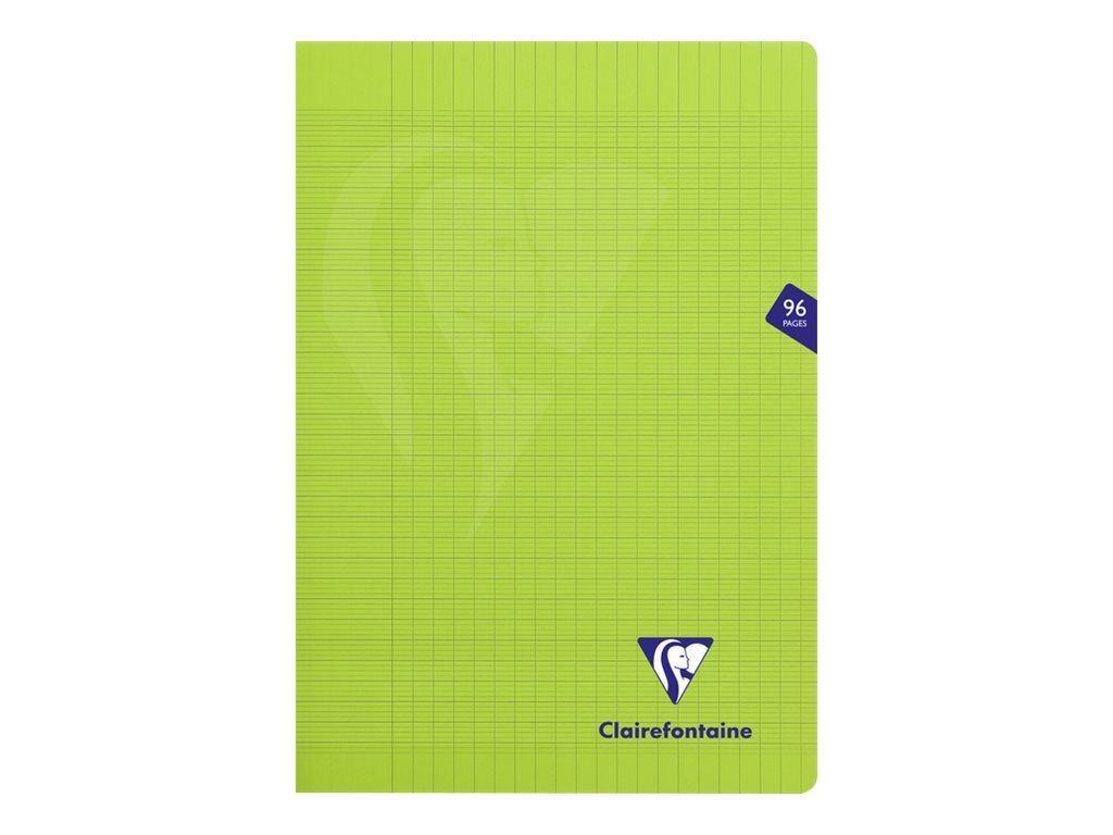 CAHIER A4 PIQ 96P SEYES VERT PP CLAIREFO          