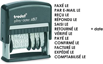TAMPON TRODAT 4817A 12 FORMULES + DATE            