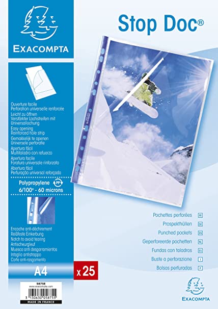 POCHETTE PERFO STOP DOC SCHT 25EX                 