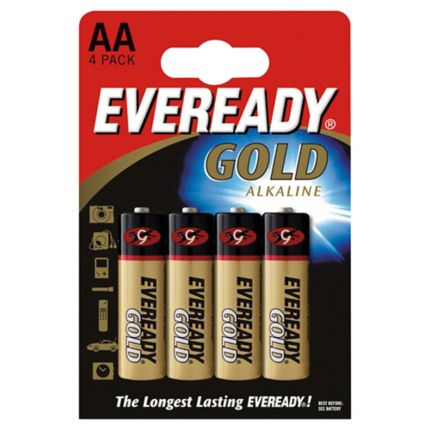 PILES LR06 GOLD EVEREADY AA *4EX                  