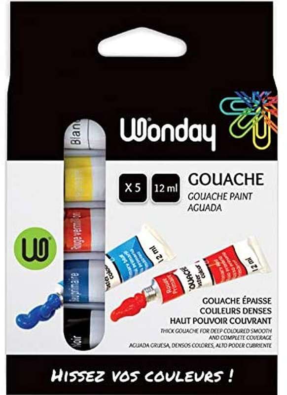 GOUACHE TUBES 12ML CREE UP X5 WONDAY
