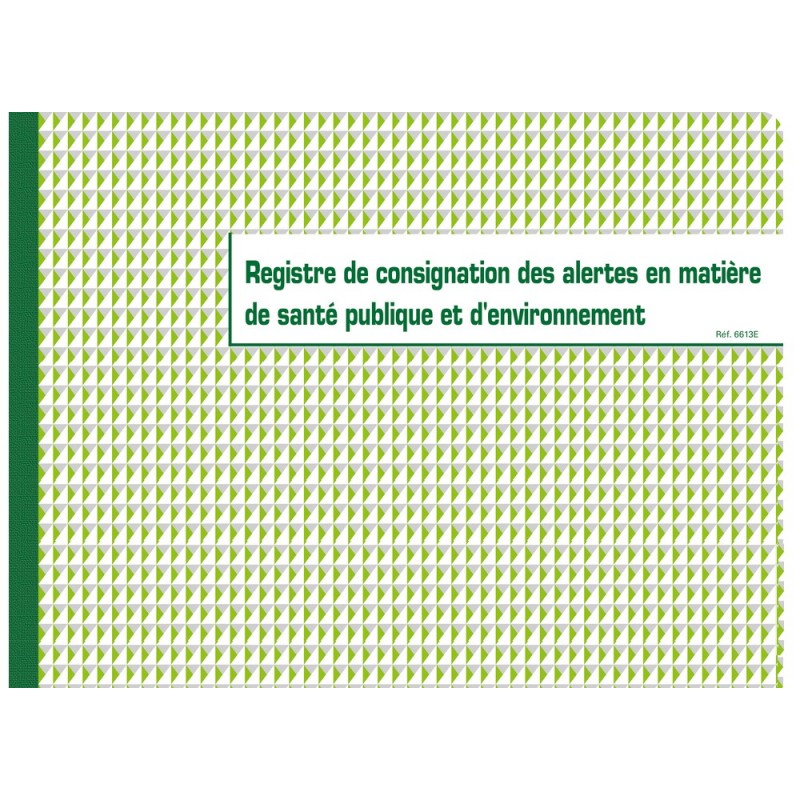 REGISTRE ALERTE SANTE ENVIRONNEMENT 20P           