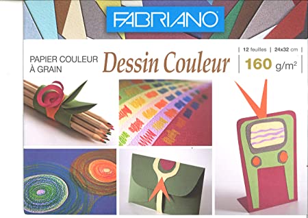 POCHETTE DESSIN 24*32 CL VIVES 160G FABR          