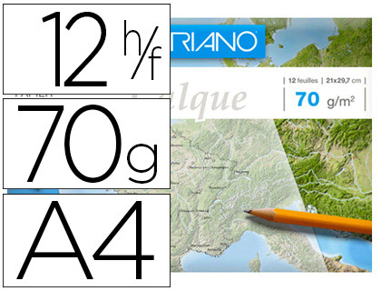 POCHETTE CALQUE A4 70G 12F FABRIANO               