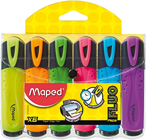 SURLIGNEURS POCHETTE 6 MAPED                      
