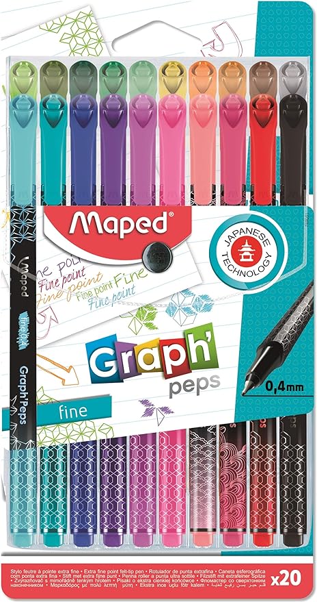 FEUTRE GRAPH PEPS FEUTRE FIN * 20                 