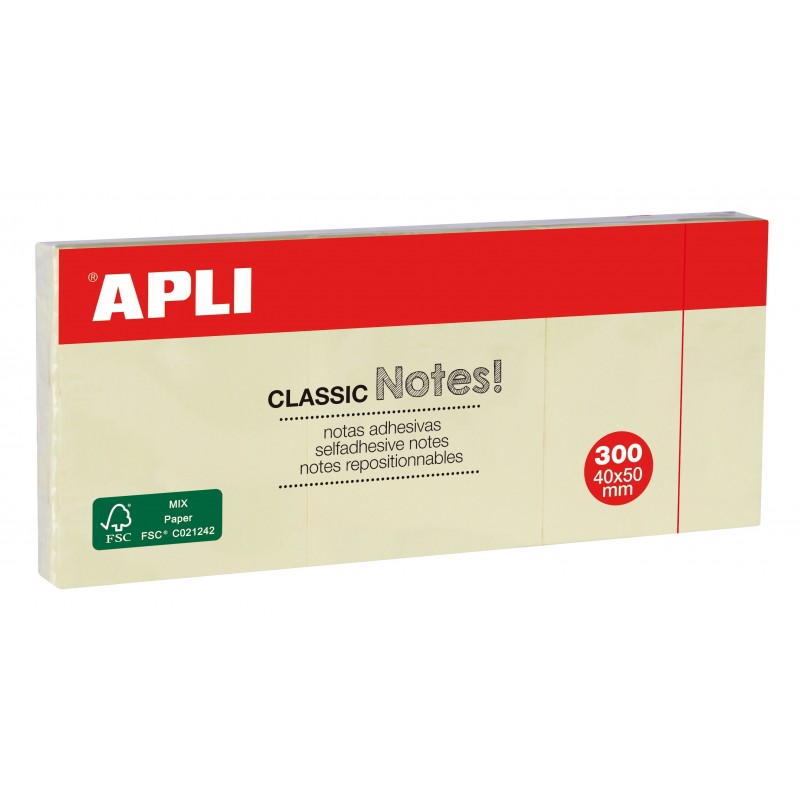 BLOC NOTE ADHESIF 40X50X3EX JAUNE AGIPA           