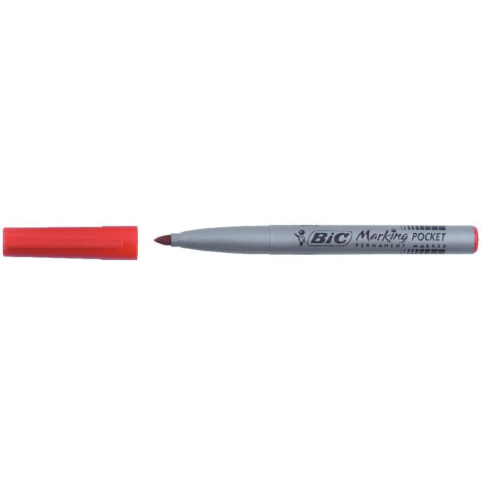 BIC MARKER PERM POCKET ROUGE 1445                 