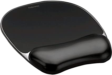 TAPIS SOURIS + REPOSE POIGNET GEL NOIR