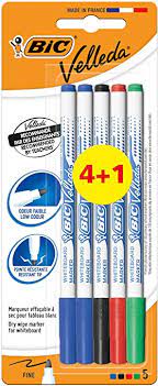 BIC VELLEDA 1721 FIN LOT DE 5 ASST