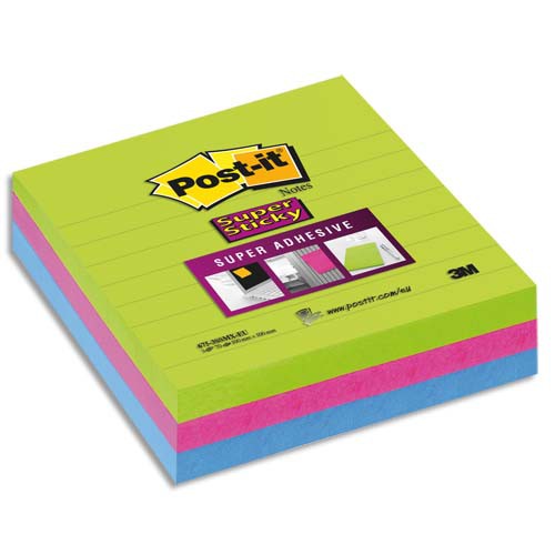 BLOC POST IT 101*101 LIGNE ASST*3                 