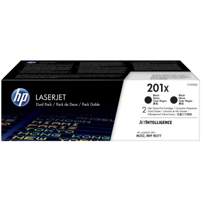 HP 201XD TONER NOIR LOT X2                        