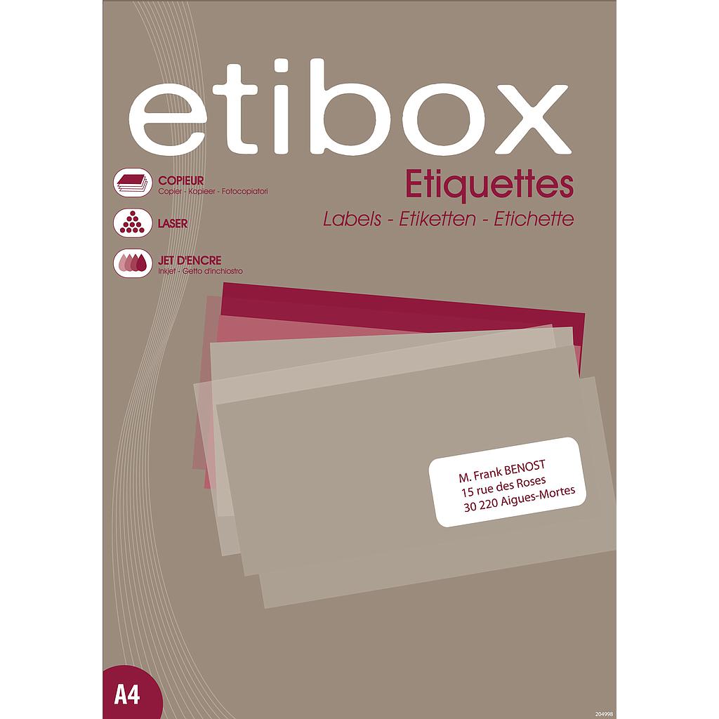 ETIQ ETIBOX A4  BTE DE 100EX                      