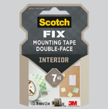 ADHESIF MOUSSE DBLE FACE 19MM*1.5M                