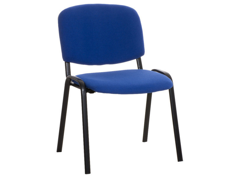 CHAISE VISITEUR TISSU BLEU