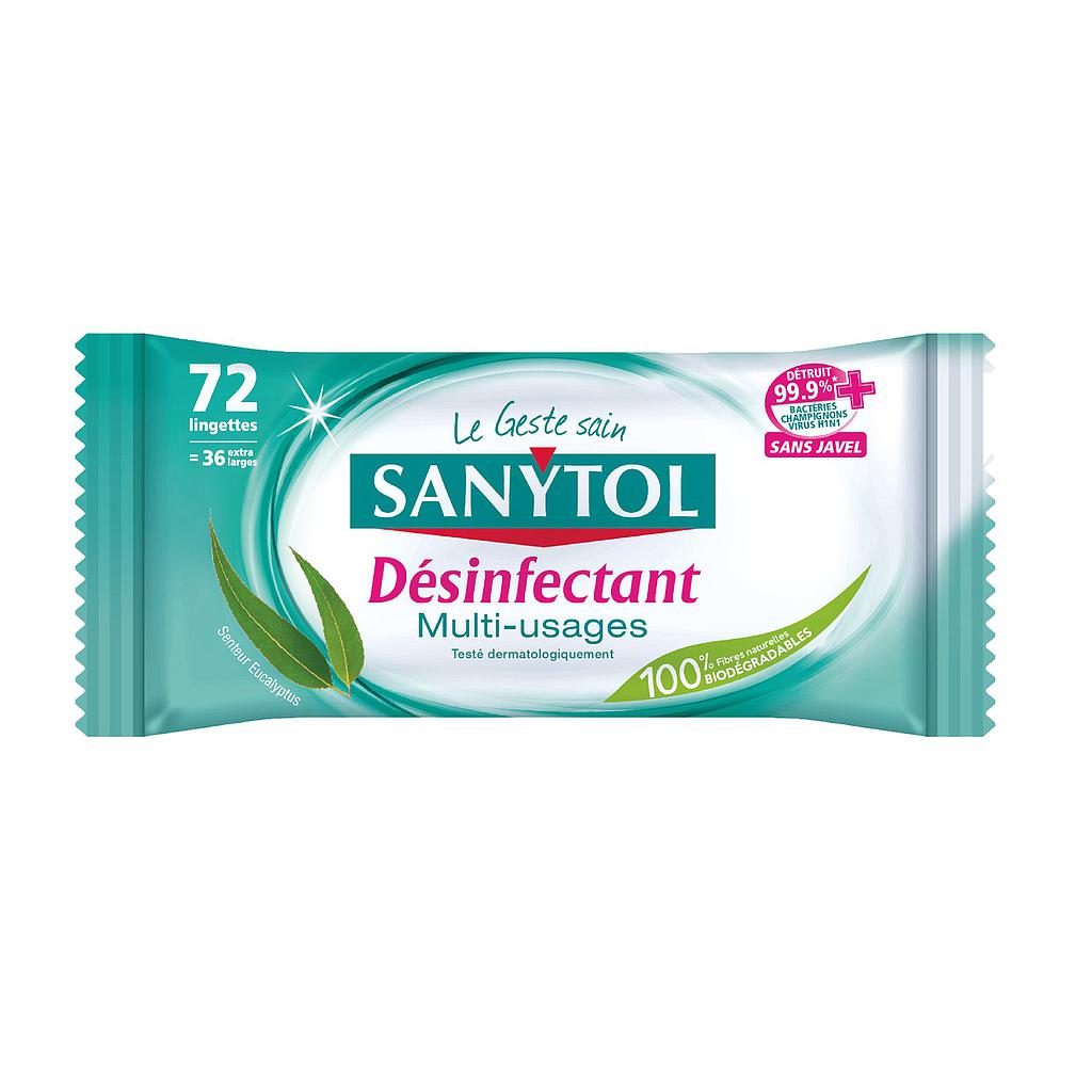 LINGETTES DESINFECTANTES SANYTOL *72