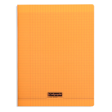 CAHIER 24*32 PIQ 96P SEYES PP ORANGE 90G CALLI