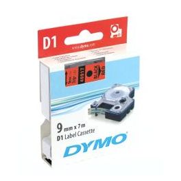 DYMO CASSETTE 4500 D1 9MM NOIR/ROUGE              