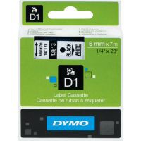 DYMO CASSETTE 4500 D1 6MM NOIR/BLC 43613          