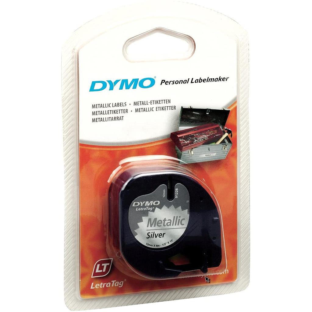 DYMO CASSETTE LETRATAG NR/BLC 12MM*4M             