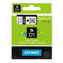 DYMO CASSETTE 4500 D1 12MM NOIR/BLANC DURABLE