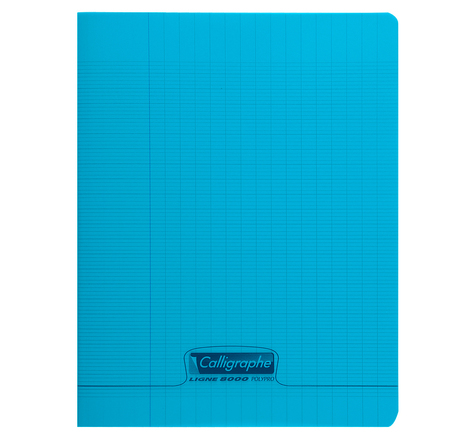 CAHIER 17*22 PIQ 96P SEYES 90G BLEU PP CALLI