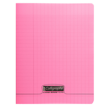 CAHIER 17*22 PIQ 96P SEYES 90G ROSE PP CALLI