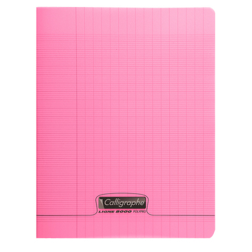 CAHIER 17*22 PIQ 96P SEYES 90G ROSE PP CALLI