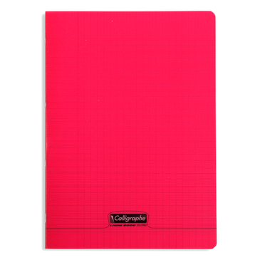 CAHIER A4 PIQ 96P SEYES ROUGE PP CALLI