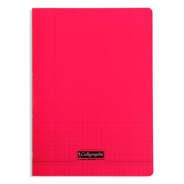 CAHIER A4 PIQ 96P SEYES ROUGE PP CALLI