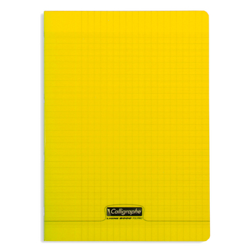 CAHIER A4 PIQ 96P SEYES JAUNE PP CALLI