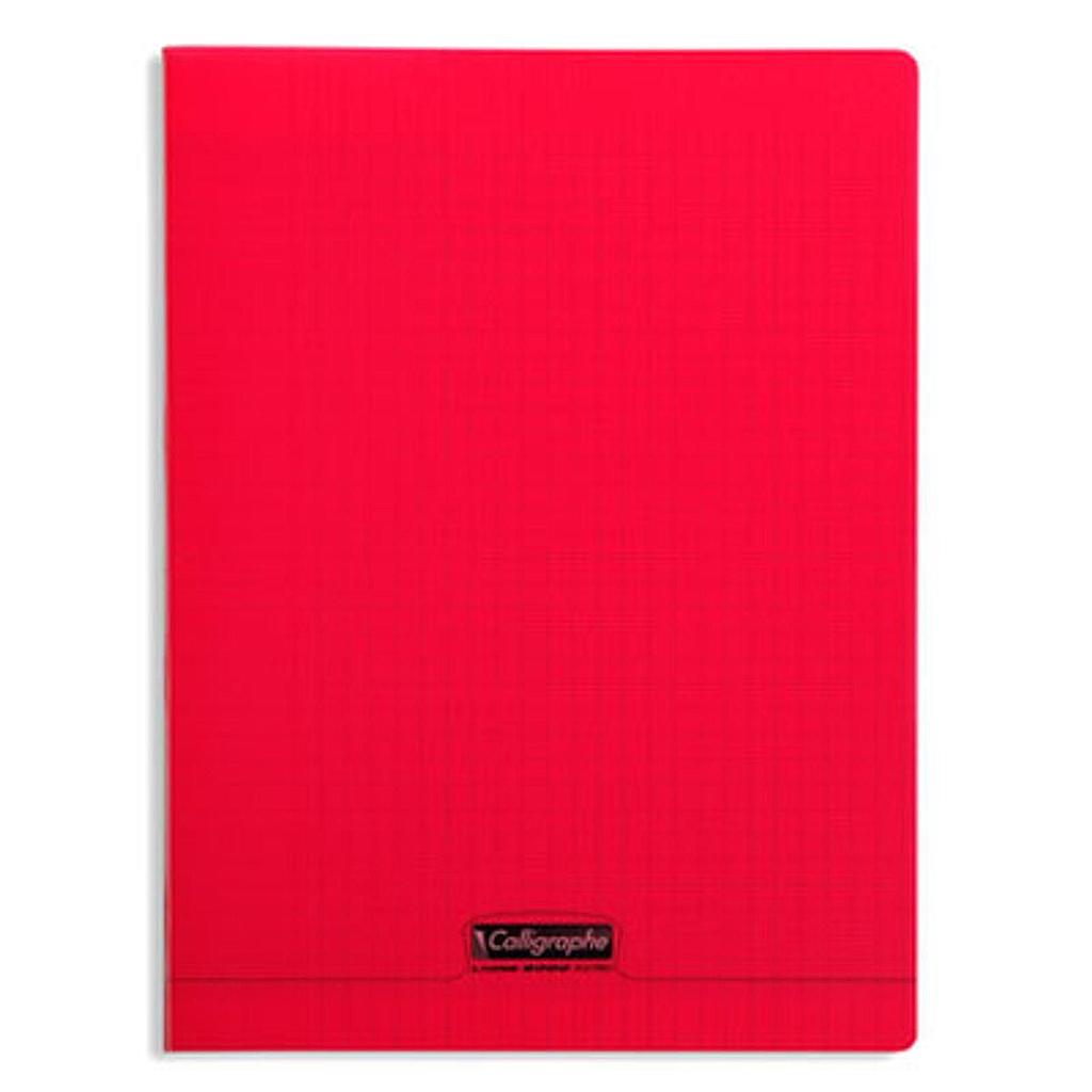 CAHIER A4 PIQ 192P SEYES ROUGE PP CALLI