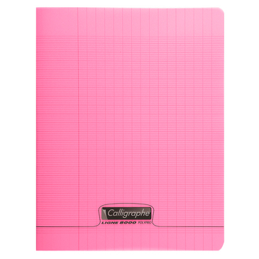 CAHIER 24*32 PIQ 96P SEYES PP ROSE CALLI