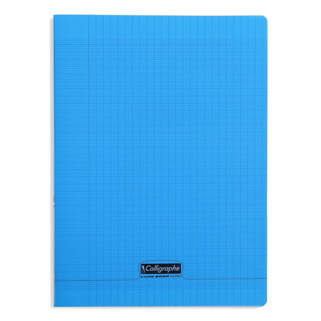 CAHIER 24*32 PIQ 192P SEYES PP BLEU 90G CALLI