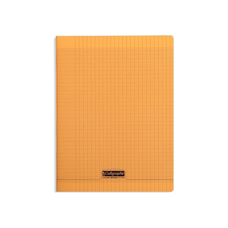 CAHIER 24*32 PIQ 192P SEYES PP ORANGE 90G CALLI