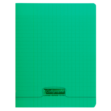 CAHIER 17*22 PIQ 96P SEYES 90G VERT PP CALLI