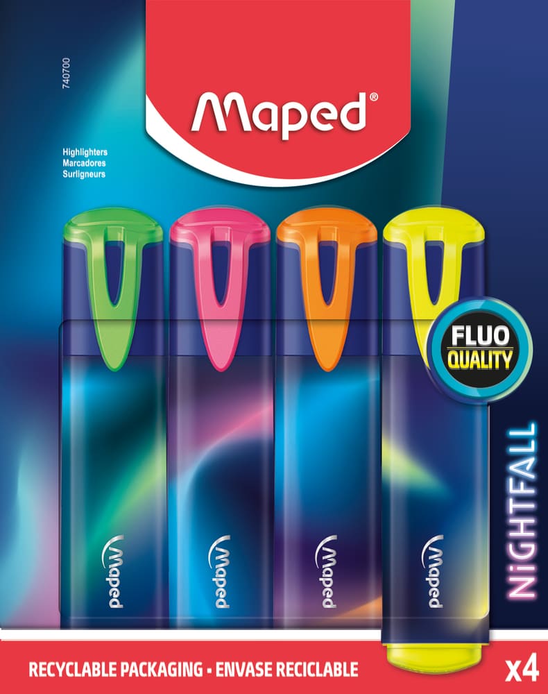 SURLIGNEURS POCHETTE 4 NIGHTFALL MAPED