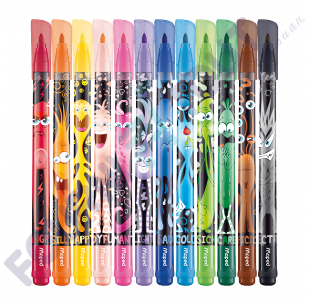 FEUTRES COLOR PEPS *12 MONSTER MAPED