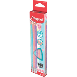 CRAYON HB PASTEL EMBOUT GOMME  MAPED