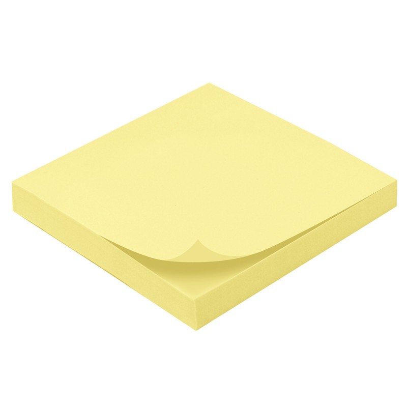 BLOC NOTE ADHESIF 75X75 JAUNE UNITE WONDAY