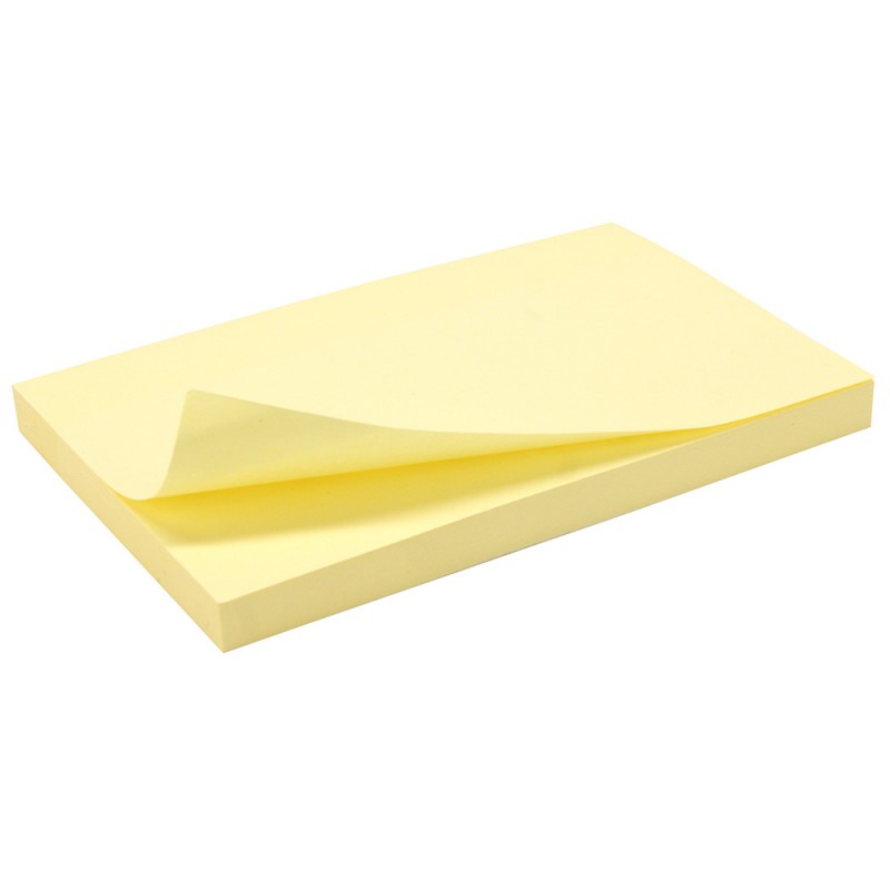 BLOC NOTE ADHESIF 125X75 JAUNE UNITE WONDAY