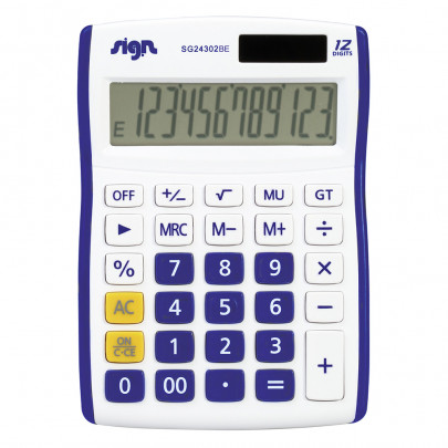 CALCULATRICE SIGN 12 CHIFFRES BLEU SIGN