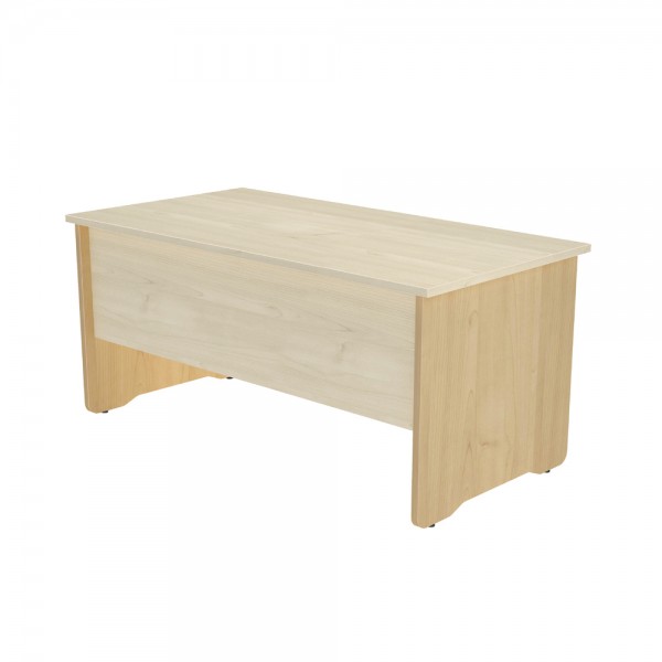 BUREAU PLATEAU CHENE SUR HETRE 140X80 + VOILE FOND WORK ROCADA
