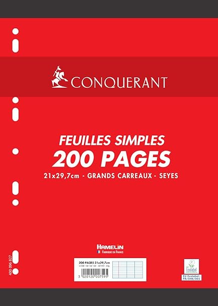 COPIE SIMPLE PERFO A4 200P 90G SEYES CONQ7