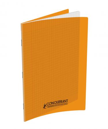 CAHIER A4 PIQ 96P SEYES 90G ORANGE PP CONQ7