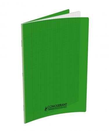 CAHIER 24*32 PIQ 96P SEYES PP VERT 90G CONQ7